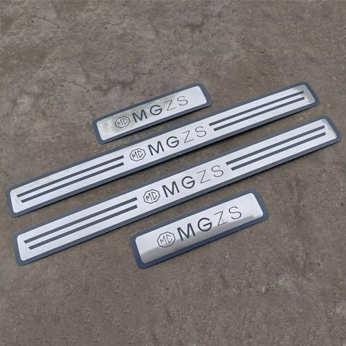 Ever TA 4 PièCes Garnitures De Seuil PortièRe Voiture en Acier Inoxydable pour MG ZS 2017 2018 2019 2020 2021 2022, Autocollant de Protecteur de PéDale de Seuil de Porte