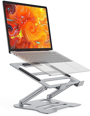 Adjustable Laptop Stand, Ergonomic Laptop Riser Heat Vent Computer Stand for Desk, Foldable Portable Tablet Notebook Holder Compatible with MacBook Pro/Air, Surface, Lenovo, Laptops (10-15.6'')