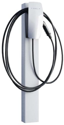 Tesla VoltStand Colonne de charge avec ancrage au sol Blanc