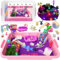 PIIMNT Kinetischer Spielzeug Sand，Set mit Lichtern, Katze und Hund Haustierpflege Spiel Playsets, Geburtstagsgeschenke für 3,4,5,6,7,8,9 10 Jahre Alt