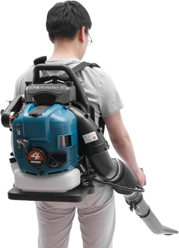 LMYYDES Leaf Blower Backpack Leaf Blower 4-Stroke, 2600w Powerful Blowing and Low Fuel Consumption Gas Powered Leaf Blower, Cordless 75.6cc Blower,168x56x32cm