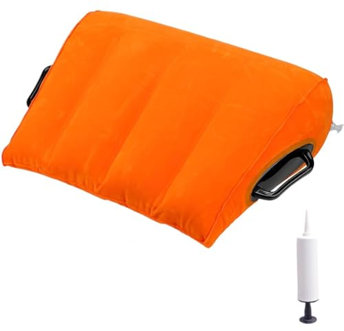 Kissen, Keilkissen tragbare aufblasbare Kissen, Kissen für sinnliche Position wurde entwickelt, um die Verbindung und den Komfort für Paare zu verbessern(Orange)