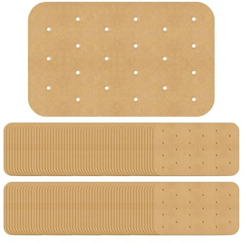 200Pcs Air Fryer Paper Liners, Nonstick Perforated Parchment Paper Air Fryer Baking Paper for Ninja AF400UK AF300UK DZ201 DZ401 Tower Salter, Disposable Airfryer Greaseproof Liners