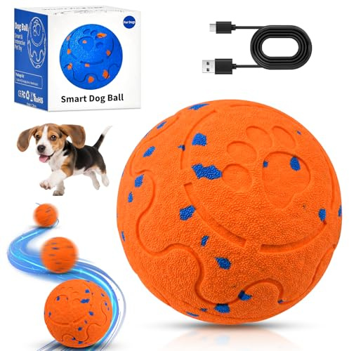 Interaktiver Hundeball, Hundespielzeug Intelligenz, Hundeball, Welpenspielzeug Ball Wicked Ball Dog Ball, Intelligentes Interaktives Hundespielzeug mit 3 Spielmodi, E-TPU-Material, für Mittlere Hunde