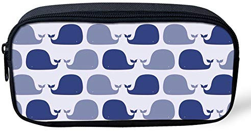 POLERO Organiseur de bureau pour filles et femmes, motif baleine mignonne, gadget de bureau, école, pochette de rangement