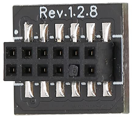 PUSOKEI TPM 2.0 Modul LPC für 11, 12 poliges SPI TPM2.0 Modul für B450/B460, B550, Sichere Stabile Leistung, Langlebig, Kompatibel mit 7/8.1/10