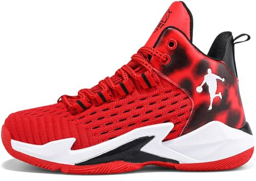 WOWEI Zapatillas de Baloncesto para Niños Moda Calzado de Baloncesto para Niño Zapatillas Aire Libre Deportivas Calzado Deportivo para Correr Ligeras Zapatos de Running (CXB-A28, 34EU)