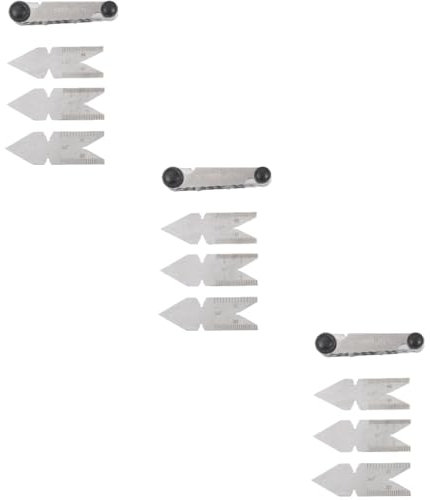 iplusmile 12pcs Gauging Lathe Tools Thread Pitch and Centre Gauge Set Measuring Tools