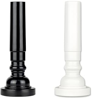 RuiJOTWAT 2 youth trumpet plastic mouthpieces, wind instrument 7C trumpet mouthpieces, 1 black and 1 white