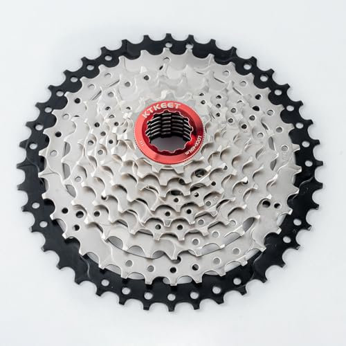 KTKEET Cassetta a 9 velocità 11-30T/32T/34T/36T/40T/42T/46T/50T/ Mountain Bike/bici da strada, pignone a 9 velocità compatibile con Shimano Ultegra xt Sunrace Sram (11-40T)