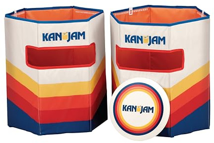 Kan Jam Pack ‘n Go Travel Disc Toss Game – Foldable Outdoor Set for Backyard, Beach, Park, or Tailgate – Standard or Sunrise Edition