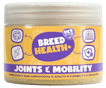 YEARS Breed Health+ Vet Certified Prebiotic Joint Support for Dogs Nutritional Supplement Powder for Mobility | 40g | Fussy Dog Approved for Sensitive Stomachs
