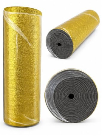 5mm Gold Laminate Underlay Foil Damp Proof Membrane Moisture Barrier Underlayment Cover Covers 15m²(1 x Roll)