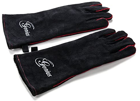 Genius BBQ Grill-Handschuhe | Leder | schwarz | NEU