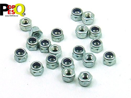 POPESQ® - 20 STK. /ps x M2.5 Mutter/Nut Selbstsichernd Self-Locking Edelstahl Stainless Steel INOX #A2019