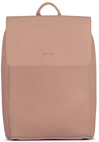 Expatrié Rucksack Damen Elegant Nude - Noelle - Moderner Lederrucksack Für City, Business, Uni - Aus Veganem Leder - 9L