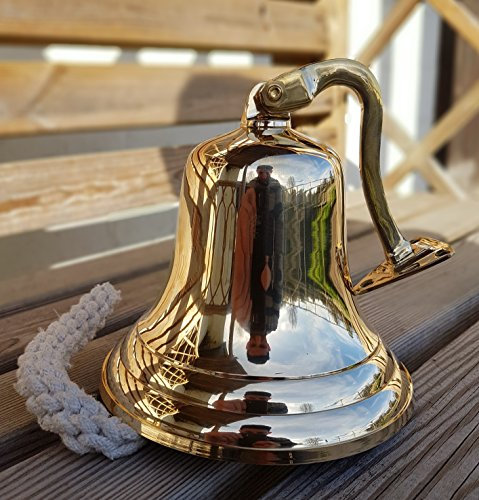 Assorted Collections Brass Last Order Bell~ Ships Bells ~ Wall Hanging Bell Pub ~ School ~ Diner 4”