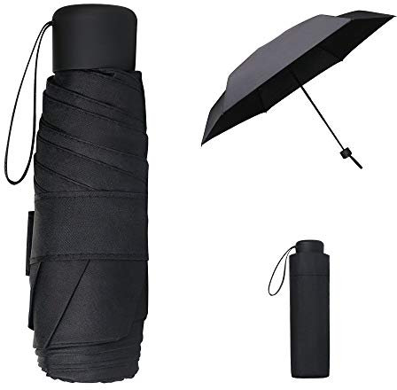 Vicloon Mini Umbrella, Pocket Umbrella, 6 Ribs Lightweight Compact Folding Umbrella Windproof Rain and Sun Umbrella with Reinforced Frame for Travel,School,Daily Life (Upgrade