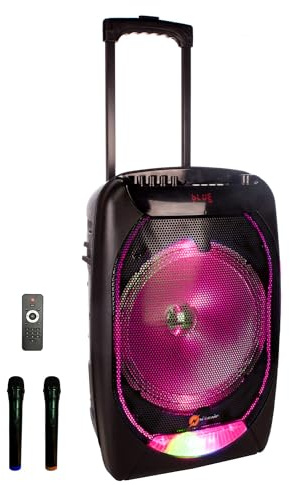 N-GEAR Flash 1210 Sono Karaoke Bluetooth mobil vagn 300 watt, MP3-spelare, FM-radio, batteritid 2 till 5 timmar.