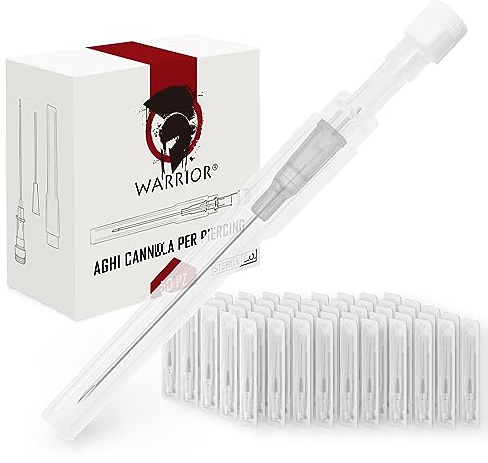 WARRIOR Katheternadeln Zum Piercing Sterilisierte Einweg Nadeln Piercing Kanülen Tattoo-Zubehör