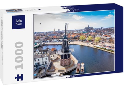 Lais Puzzle Luftaufnahme der Windmühle in Haarlem, Niederlande 1000 Teile