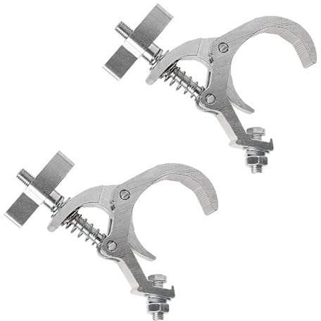 2 Packs of Clamps for Lights Stage Lighting Accessories, Lighting C Clamp Dj Light Pole Clamp, 40-60mm Half Coupler Hanging Bracket,Stage, Par, for Truss