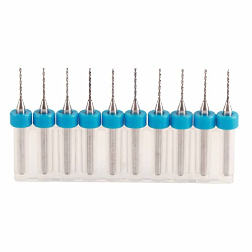 Mini Set di Punte da Trapano 10 Pezzi 0,8 Mm Scatola Strumenti Piccoli Accessori per Orologi Strumenti di Modellazione