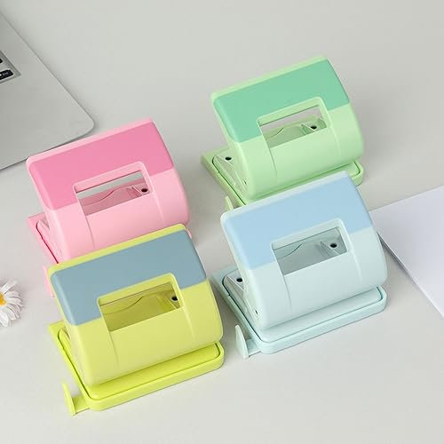 NEDLON 2-Loch-Locher Für Ordner, Kapazität: 20 Blatt Papierlocher Mit Lineal, Locher DIY Handbuch Werkzeuge Für Erwachsene/Studenten