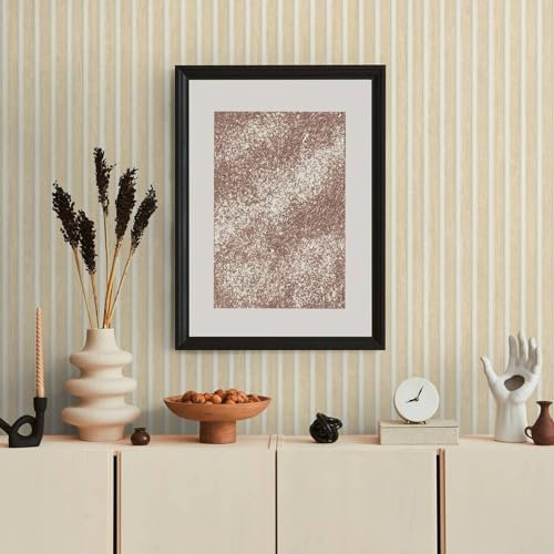 K&L Wall Art Holzoptik Tapete Braun natürliche Vliestapete in Holz Lamellenwand Optik inkl. Tapezier-Ratgeber (Beige-Weiß)