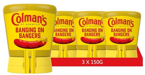 Colman's Senape Inglese Originale nel pratico formato squeeze top down, senape inglese superfine e vegana, macinata doppia (3 Pezzo (3 x 150g))