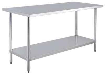 METRO Professional Arbeitstisch GWTS4167, Edelstahl, 160 x 70 x 85 cm, Silber