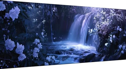 Qiaoqoo 5D Diamond Painting Fallen, DIY Diamant Painting Bilder Landschaft, Diamand Painting Erwachsene Groß xxl, Kinder Diamant kunst Set mit Diamond Painting Zubehör, Home Wand Décor 125x50cm