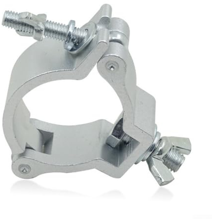 Quick and Secure Stage Lighting Clamp, Suitable for Stage, DJ, Bar (Silver, 2 inch) (Silver)
