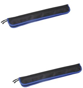 ifundom 2stücke Schwarz Wasserfeste Oxford-flöten Tragetasche Mit Blauen Akzenten Vertikale Aufbewahrung Für Flöten Und Mini-saxophone Für Sicheren Transport Und Schutz Vor