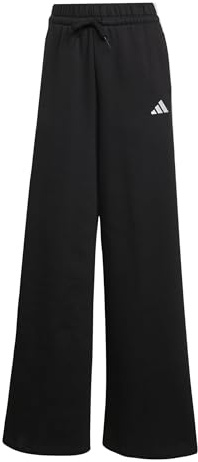 adidas Donna Women 3-Stripes Fleece Wide Pants, Black, S
