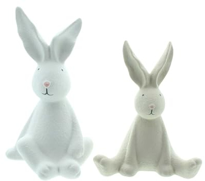 Hase White & Cream, 2er Set, Porzellan Maße: Höhe 15 cm, 19 cm
