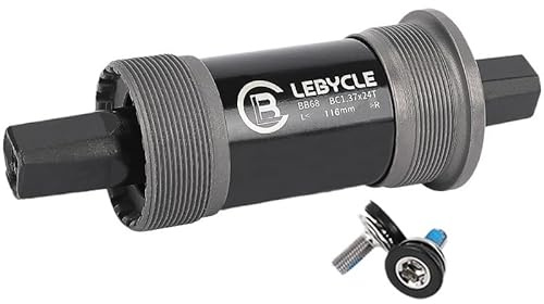 YATINGZHANG Movimento Centrale Perno Quadro Movimento Centrale Quadrato for Bicicletta da Montagna filettato ASSE Cavo for Bici 113/120/122,5/124,5/126 mm(116MM)