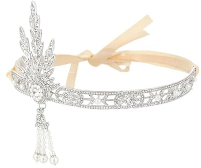 Hoshisea Tiara Kristallkrone für Bridal, Strass Perlen Stirnband, Tiara für Braut, Kristall-Haaraccessoires, Partydekorationen.