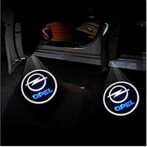 WYMKL 2 Pezzi Luci Proiettore Portiera Auto per Opel Crossland X 2017 +, Luci Auto Illuminazione D'ingresso Portiera Logo Luce di Cortesia di Benvenuto