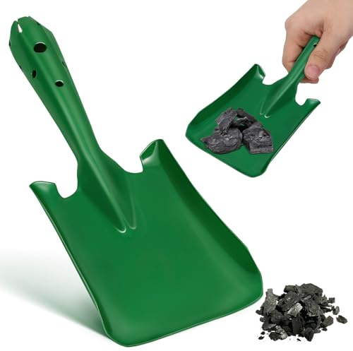 NUOBESTY Paletta in Metallo per Cenere da Carbone, Piccola Pala a Mano Compatta, Accessorio Leggero per Pulizia di Riscaldamenti, Caminetti e Giardinaggio, Utensile Multifunzione per Casa