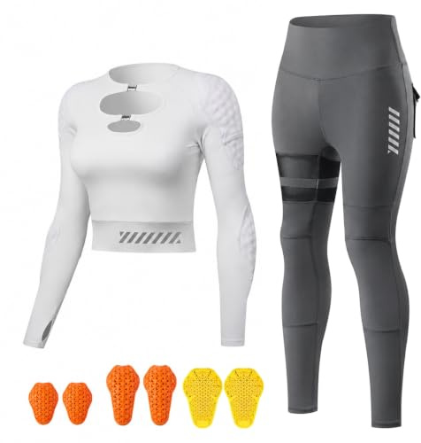 SSWH Conjunto Motociclista Mujer con Chaqueta Pantalón y Protecciones CE