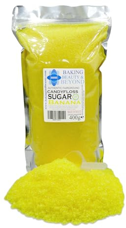 Baking Beauty and Beyond Premium Candy Floss Sugar 400g - Banana Flavour