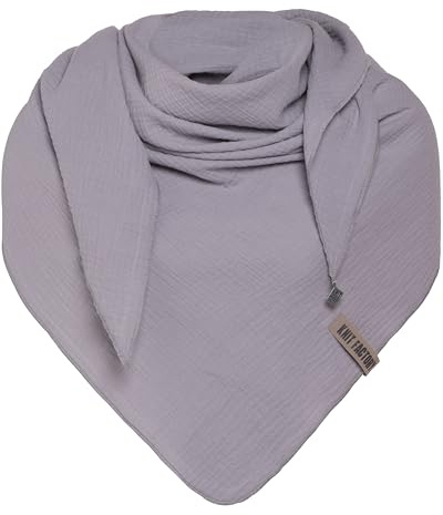 KNIT FACTORY - Liv Dreieckstuch - Tuch Schal für Damen - Weiches Musselintuch - Für Frühling und Sommer - 100% Bio-Baumwolle