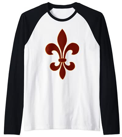 Lilien-Lilien-Symbol, New Orleans und Mardi Gras Fans Raglan