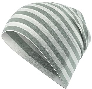 Sterntaler Jungen Beanie Baby GOTS Slouch-Beanie Mütze - Kinderbeanie aus Singlejersey mit Streifen - grün, 47