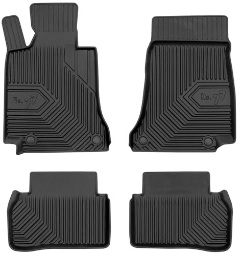 MOTOS Gummimatten Auto Fussmatte passend für Mercedes-Benz C-Klasse W205 2014-2021 Limousine, passt nicht für Coupe Verbessern Sie Ihren Reisekomfort mit Antirutschmatte Auto No.77- Allwetter fußmatte