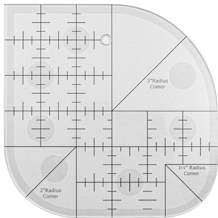 VOANZO Modelli di Strumenti per Modelli di Patchwork per Cucire Trasparenti in Acrilico Strumento per Patchwork di Righello Forniture per Cucire Fai-da-Te