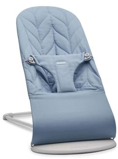 BabyBjörn Hamaca Bliss, Tejido, Acolchado pétalo, Azul