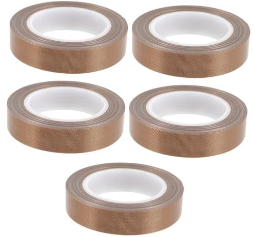 SOLUSTRE 5 Rollen Teflonband Versiegelungsmaschine Klebeband Handsiegelbänder Ptfe-band Für Versiegelung Handsiegelband Dichtband Ptfe-bänder Isolierbänder Vakuum Dichtungsband