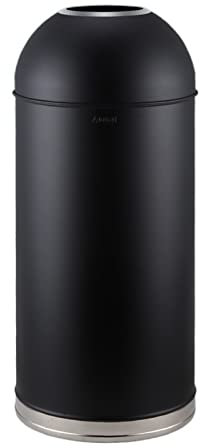 Suuim Bote de Basura para Exteriores Bote de Basura Grande Bote de Basura de Acero Inoxidable para Exteriores con Cubo Interior extraíble, Contenedor de Basura Comercial con Tapa Abierta, 48L/